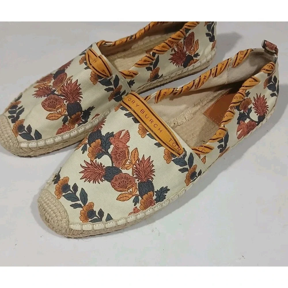 Tory Burch Grosgrain Whipstich Espadrille Flats